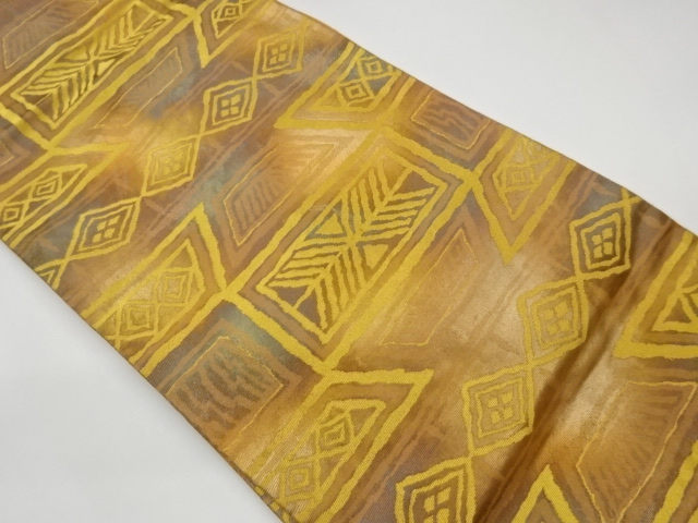 リサイクル　抽象模様織出し名古屋帯